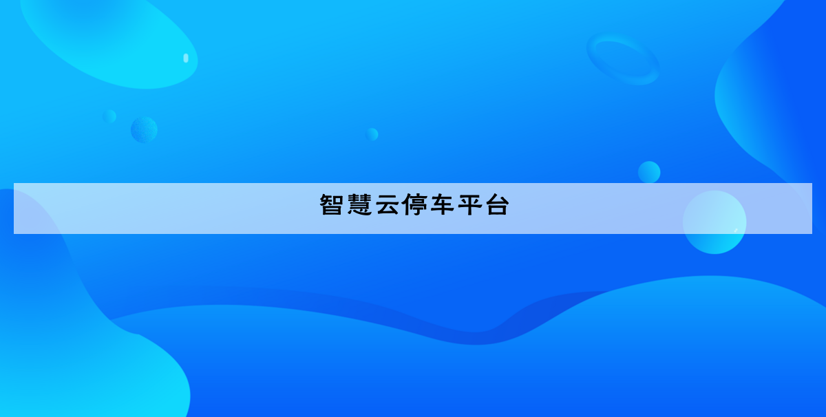 智慧云停车平台是什么，用在什么地方？